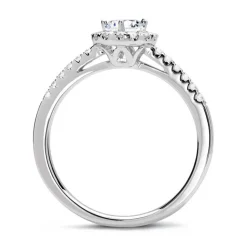 950er Platin Verlobungsring mit Diamanten DR0291SL-PT