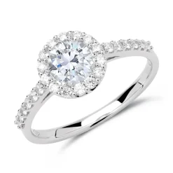 950er Platin Verlobungsring mit Diamanten DR0300SL-PT