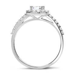 950er Platin Verlobungsring mit Diamanten DR0300SL-PT