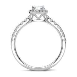 950er Platin Verlobungsring mit Diamanten DR0328SL-PT