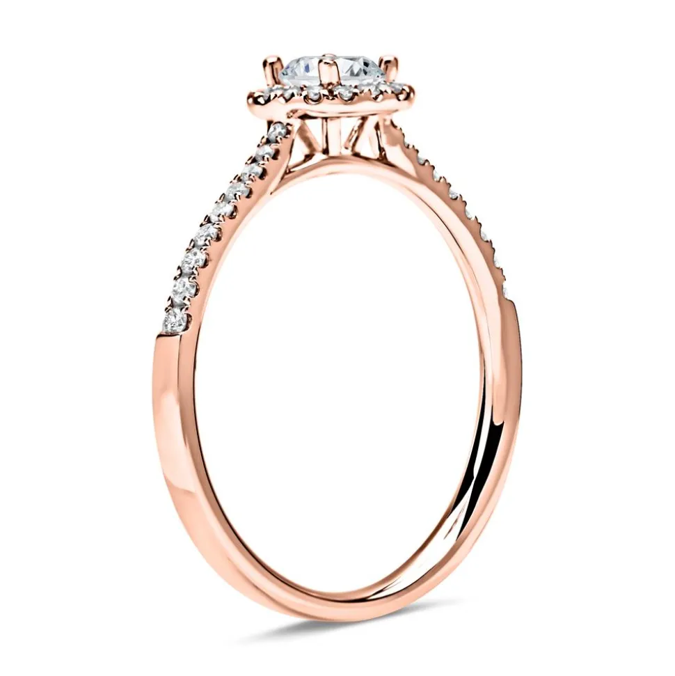 750er Roségold Halo Ring mit Brillanten DR0188SL-18KR