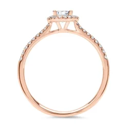750er Roségold Halo Ring mit Brillanten DR0188SL-18KR