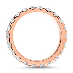 585er Roségold Memoire Ring 22 Diamanten DR0105-14KR-48mm