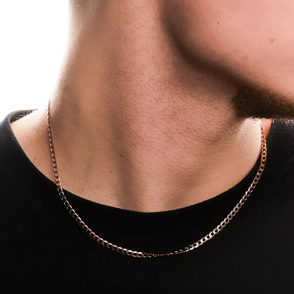 585er Roségold Panzerkette mit einer Stärke von 3,3 mm BIN1117-14KRSL