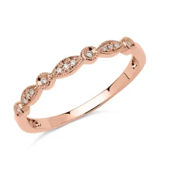 585er Roségold Ring 13 Diamanten gravierbar DR0404SL