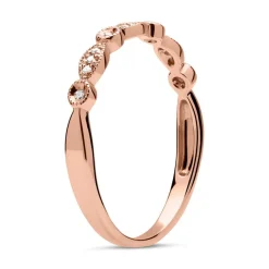 585er Roségold Ring 13 Diamanten gravierbar DR0404SL