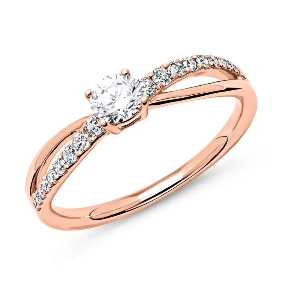 585er Roségold Ring mit Brillanten DR0192SL-14KR