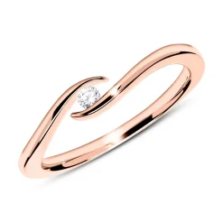 750er Roségold Ring mit Diamant 0,05 ct. VR0216SL