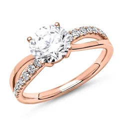 585er Roségold Ring mit Diamanten DR0194SL-14KR