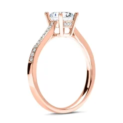 585er Roségold Ring mit Diamanten DR0136-SL-14K-R