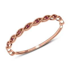 585er Roségold Ring mit Rubinen DR0444