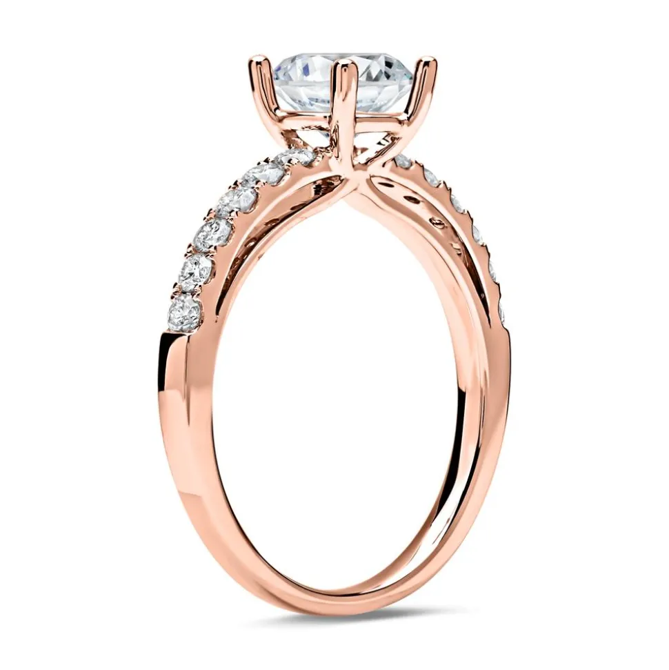 750er Roségold Verlobungsring mit Diamanten DR0190SL-18KR
