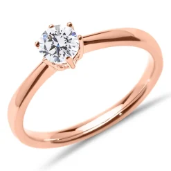 585er Roségold Verlobungsring mit Diamant, lab-grown VR0356-LSL