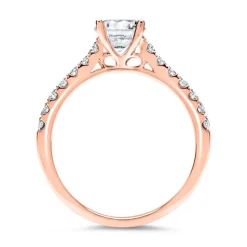 585er Roségold Verlobungsring mit Diamanten DR0182SL-14KR