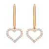750er Roségold-Ohrringe Herz 44 Diamanten BDE0008-18KR