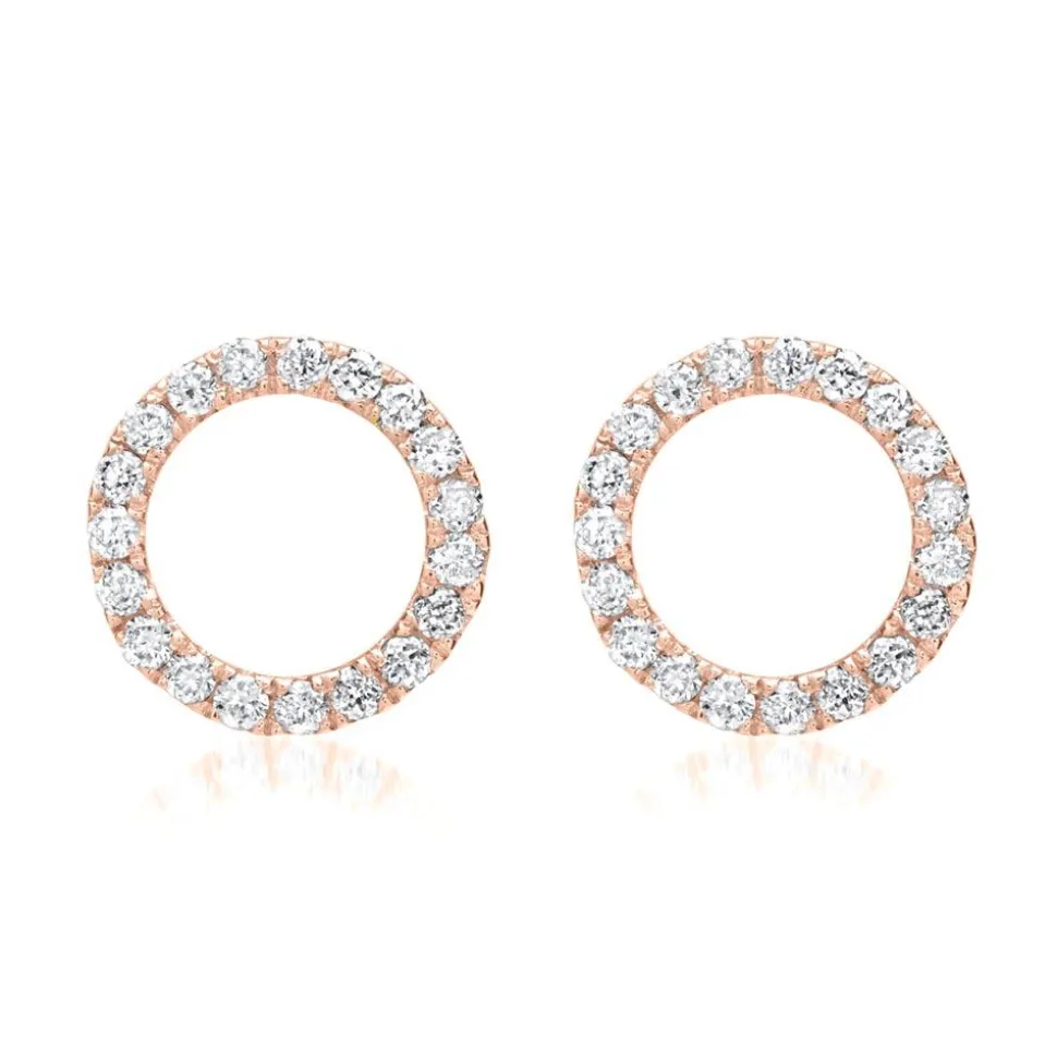 750er Roségold-Ohrstecker 38 Diamanten 0,12 ct. BDE0005-18KR