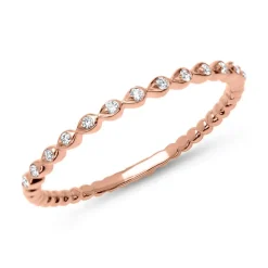 750er Rotgold Eternity Ring 13 Diamanten DR0088