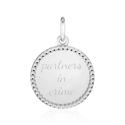 925er Silber Anhänger in Kreisform, gravierbar SP1007SL