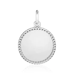 925er Silber Anhänger in Kreisform, gravierbar SP1007SL