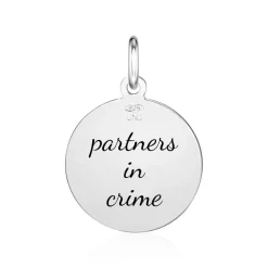 925er Silber Anhänger in Kreisform, gravierbar SP1007SL