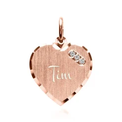 925er Silber Anhänger mit Zirkonia, rosé, gravierbar SP0982SL