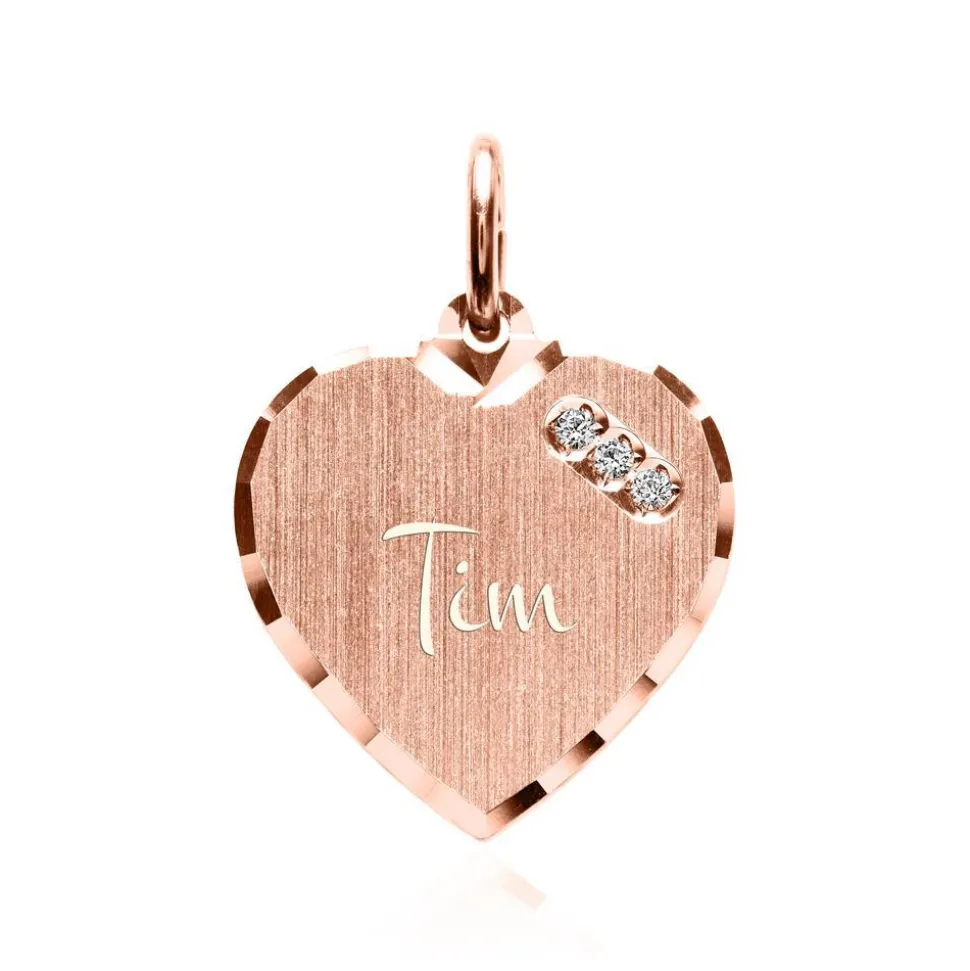 925er Silber Anhänger mit Zirkonia, rosé, gravierbar SP0982SL