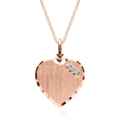 925er Silber Anhänger mit Zirkonia, rosé, gravierbar SP0982SL