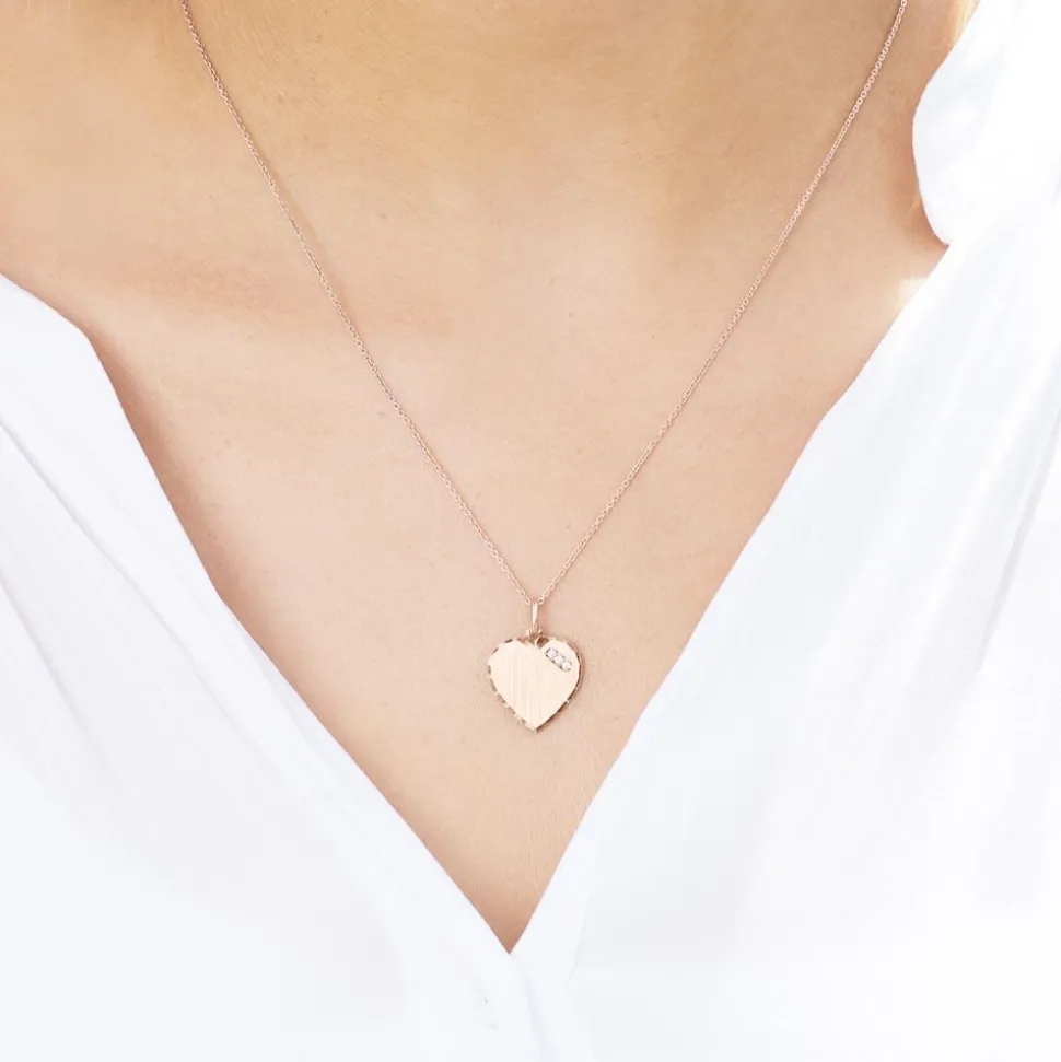 925er Silber Anhänger mit Zirkonia, rosé, gravierbar SP0982SL