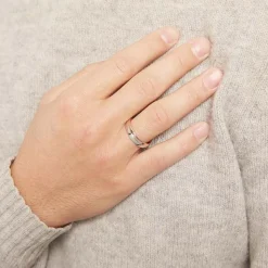 925er Silber Eheringe in Bicolor R8583s