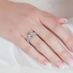 925er Silber Fingerring mit Steinbesatz SR0252SL