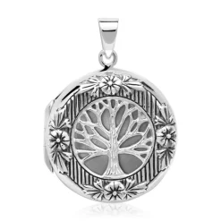 925er Silber Medaillon Lebensbaum gravierbar SP0953SL