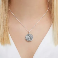 925er Silber Medaillon Lebensbaum gravierbar SP0953SL