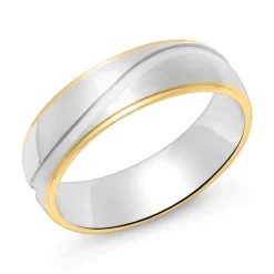 925er Silber Ring für Herren, teilvergoldet R8608SL