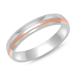 925er Silber Ring teilrosévergoldet Herren R8585SL