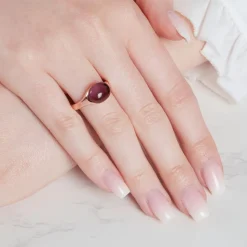 925er Silber Ring vergoldet mit Amethyst SR0259SL