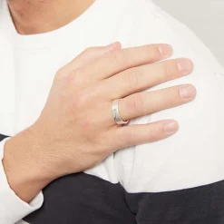 925er Silberring poliert mit halbem Herz R8564SL