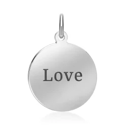 333er Weißgold Anhänger Kreis gravierbar GP0294SL