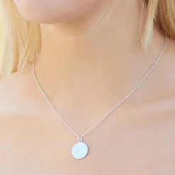 333er Weißgold Anhänger Kreis gravierbar GP0294SL