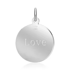 333er Weißgold Anhänger Kreis gravierbar GP0294SL