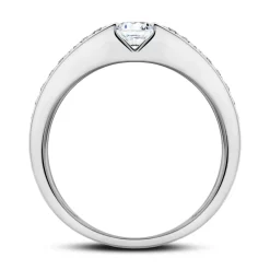 750er Weißgold Damenring mit Diamanten VR0516-18KWSL