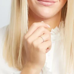 585er Weißgold Ring 14 Brillanten DR0405