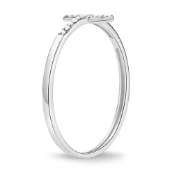 585er Weißgold Ring Kreuz 17 Diamanten DR0382