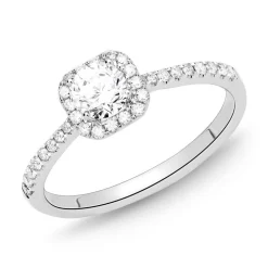 750er Weißgold Ring mit Diamanten DR0263SL