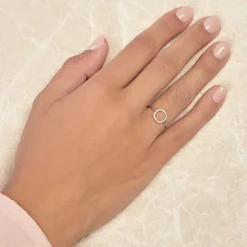 585er Weißgold Ring mit Diamanten DR0429