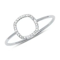 585er Weißgold Ring mit Diamanten DR0429
