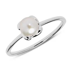 585er Weißgold Ring mit Süßwasserperle GR0186
