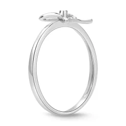 585er Weißgold Ring Schleife mit 14 Diamanten DR0371SL