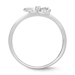 585er Weißgold Ring Schleife mit 14 Diamanten DR0371SL