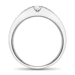 750er Weißgold Verlobungsring mit Brillanten VR0513-18KWSL