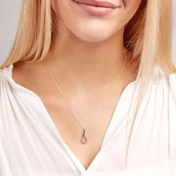 585er Weißgold-Anhänger Tropfen 5 Diamanten DP0099SL